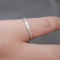 انگشتر حلقه تراش استیل باریک سایز 17