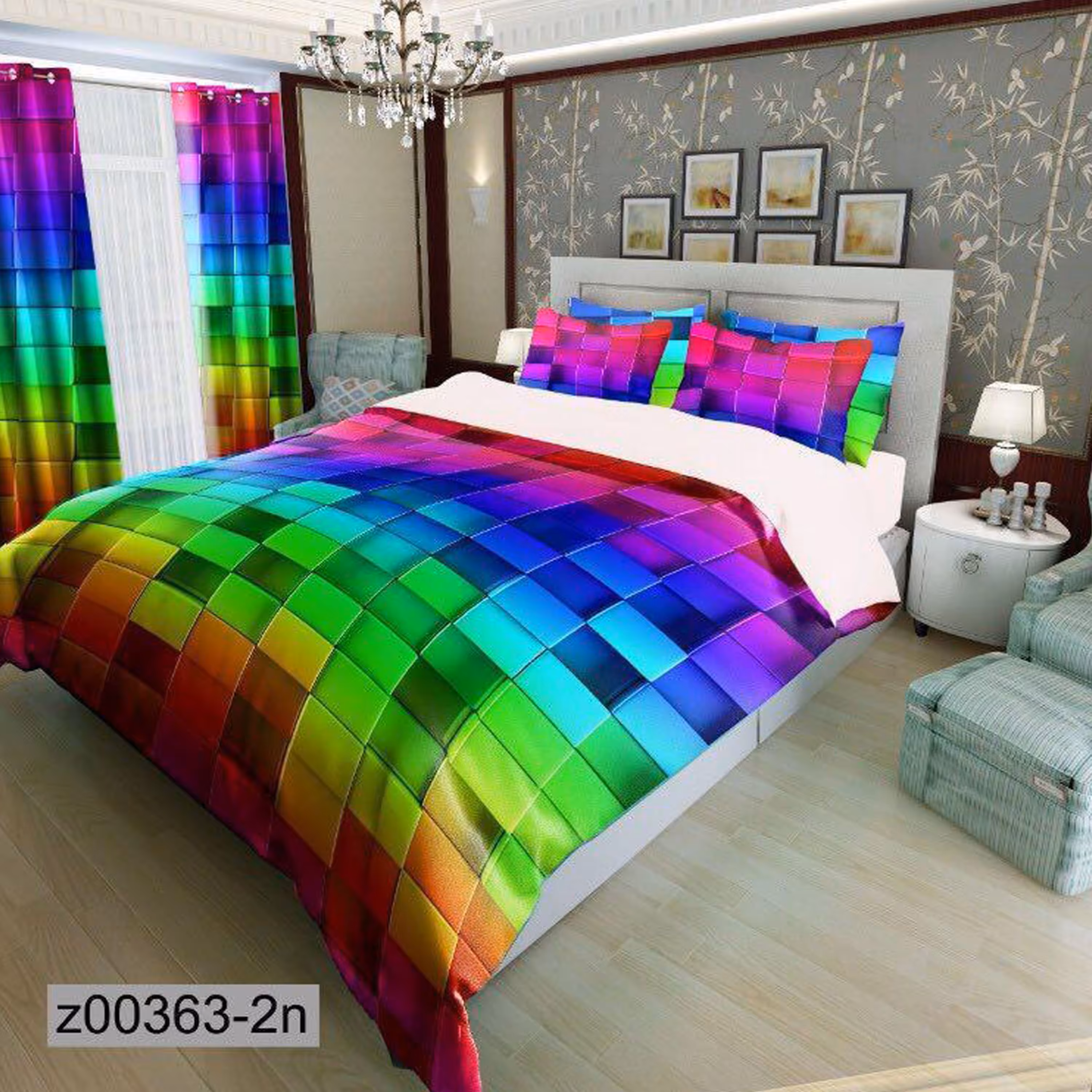 سرویس روتختی 2 نفره تنسل چاپی برندترک لند(Turk Land) z 363