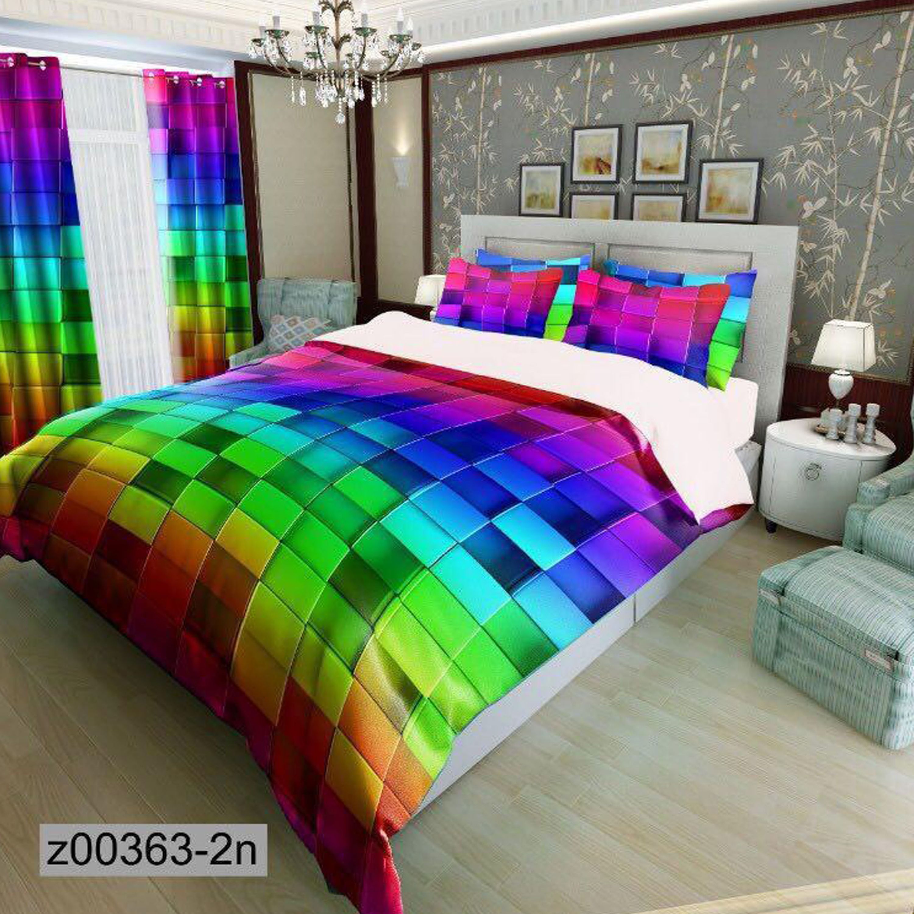 سرویس روتختی 2 نفره تنسل چاپی برندترک لند(Turk Land) z 363