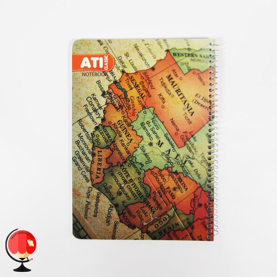 دفتر مشق 100 برگ سیمی طرح نقشه آتی