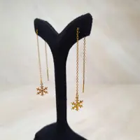 01 گوشواره بخیه ای طلایی گوشواره استیل گوشواره رنگ ثابت گوشواره دخترانه گوشواره دخترونه گوشواره زنانه آفتاب اکسسوری