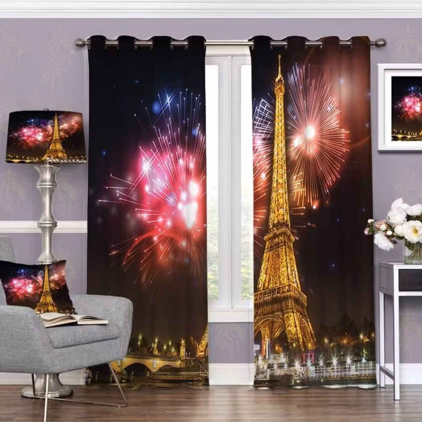 پرده چاپی  پانچ  طرح   نقاشی و منظره  کد1639