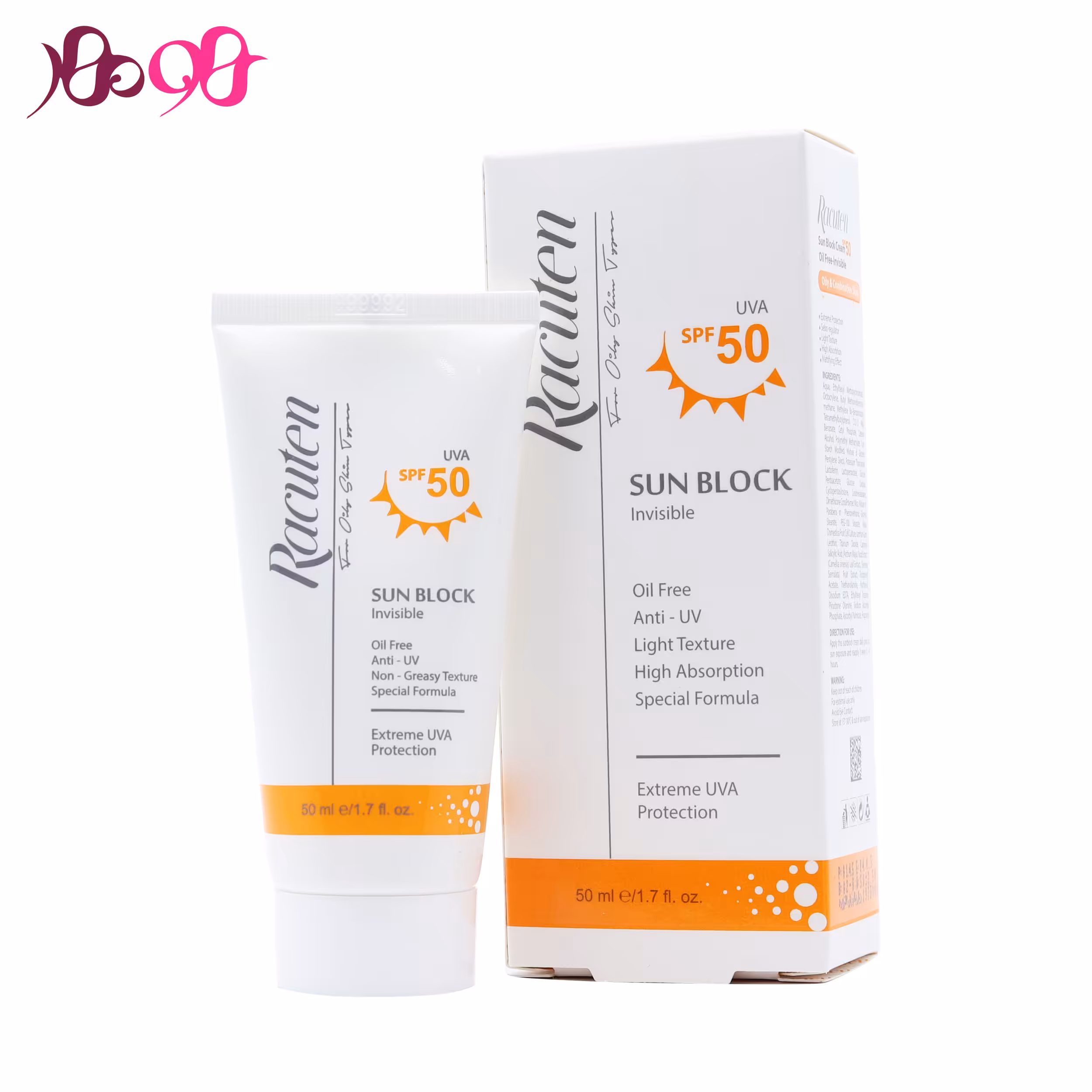 ضد آفتاب پوست چرب راکوتن (بی رنگ - SPF50)