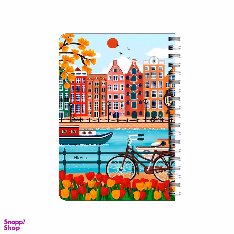 دفترچه یادداشت بامبیلیپ مدل چوبی طرح منظره پاییزی کد 0431234