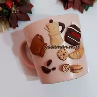 ماگ قهوه ،ساخته شده با فیمو المانی،متریال قهوه و قهوه ساز،مناسب مایعات داغ،امکان تغییر در ماگ