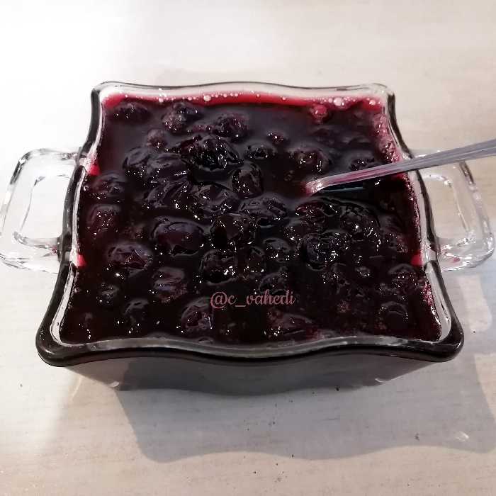 مربای آلبالو خانگی تازه بدون مواد افزودنی ،350 گرمی