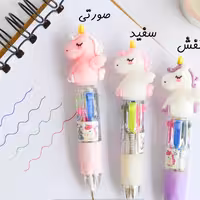 لوازم التحریر فانتزی مینی خودکار 4 رنگ طرح  یونیکورن خودکار فانتزی
