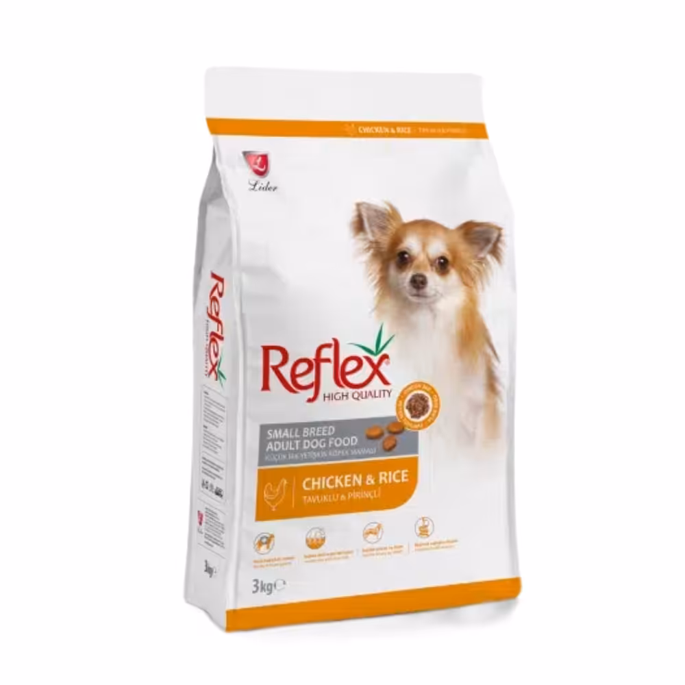 غذای خشک سگ بالغ نژاد کوچک برند رفلکس 3 کیلوگرمی