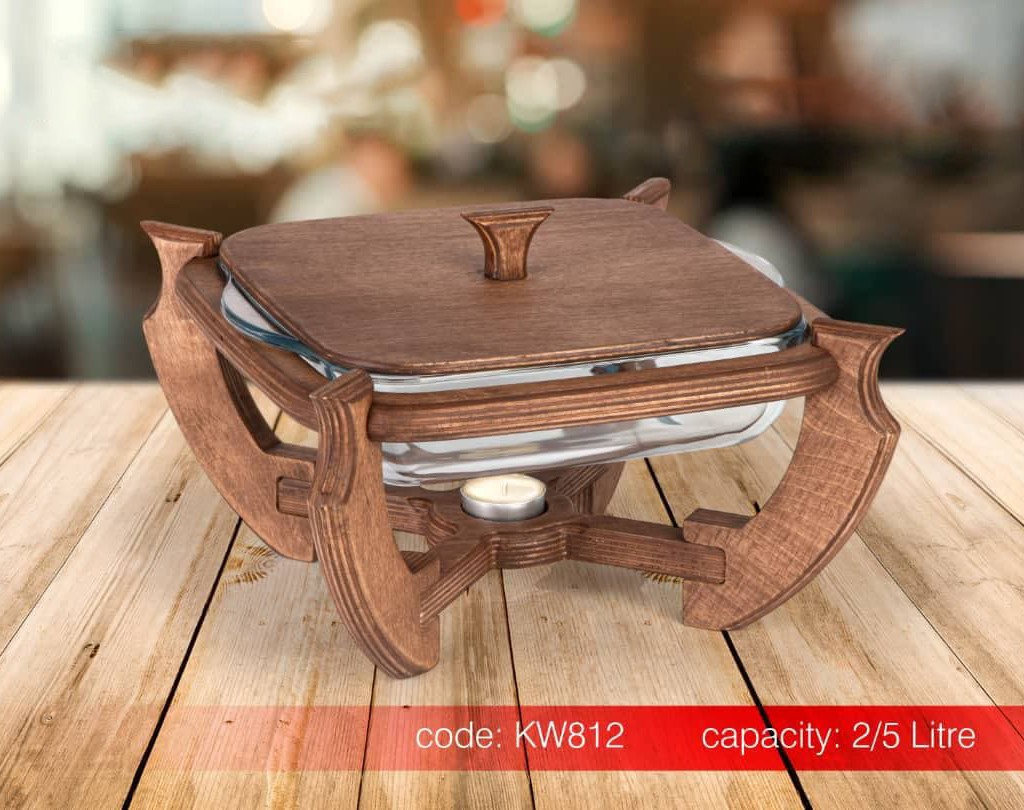 سوفله خوری مربع چوبی SAFINOX کد KW812