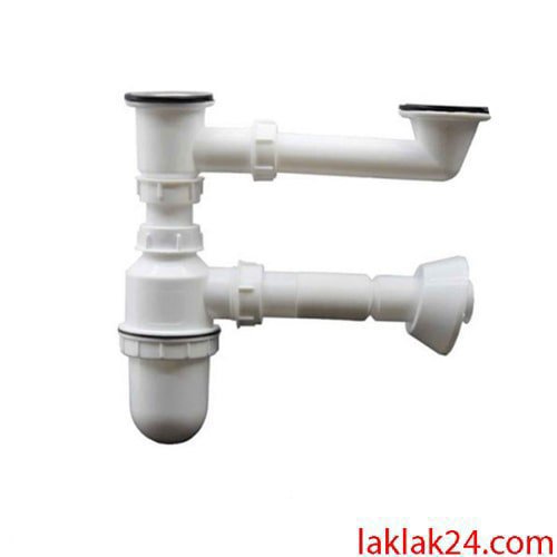 سیفون ظرفشویی 2 لگنه معمولی