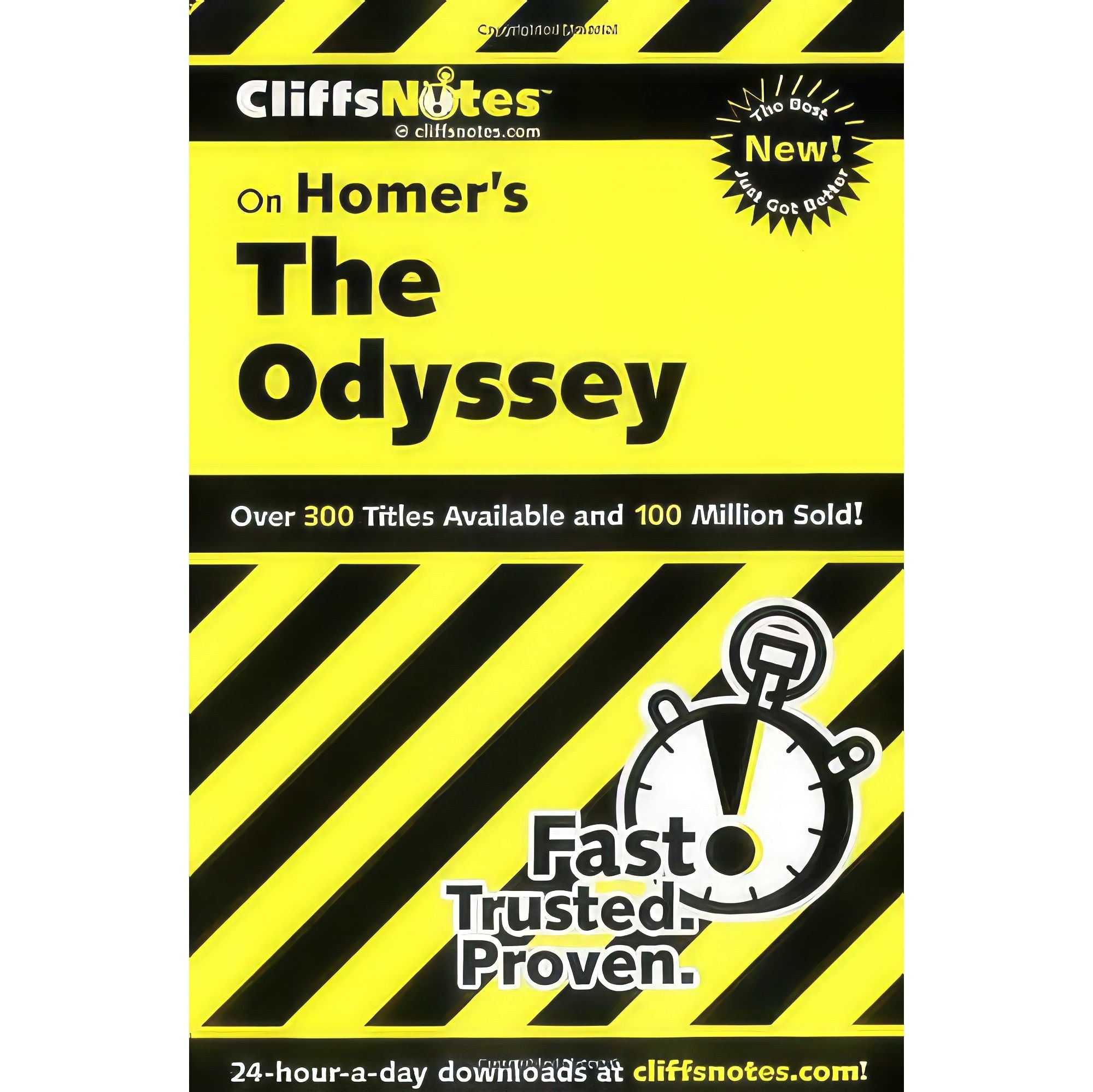 کتاب زبان اصلی CliffsNotes on Homers The Odyssey Cliffsnotes Literature Guides