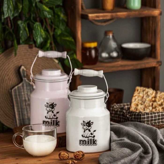 سطل شیر 2 لیتری فلزی چاپ دار | amazonchi