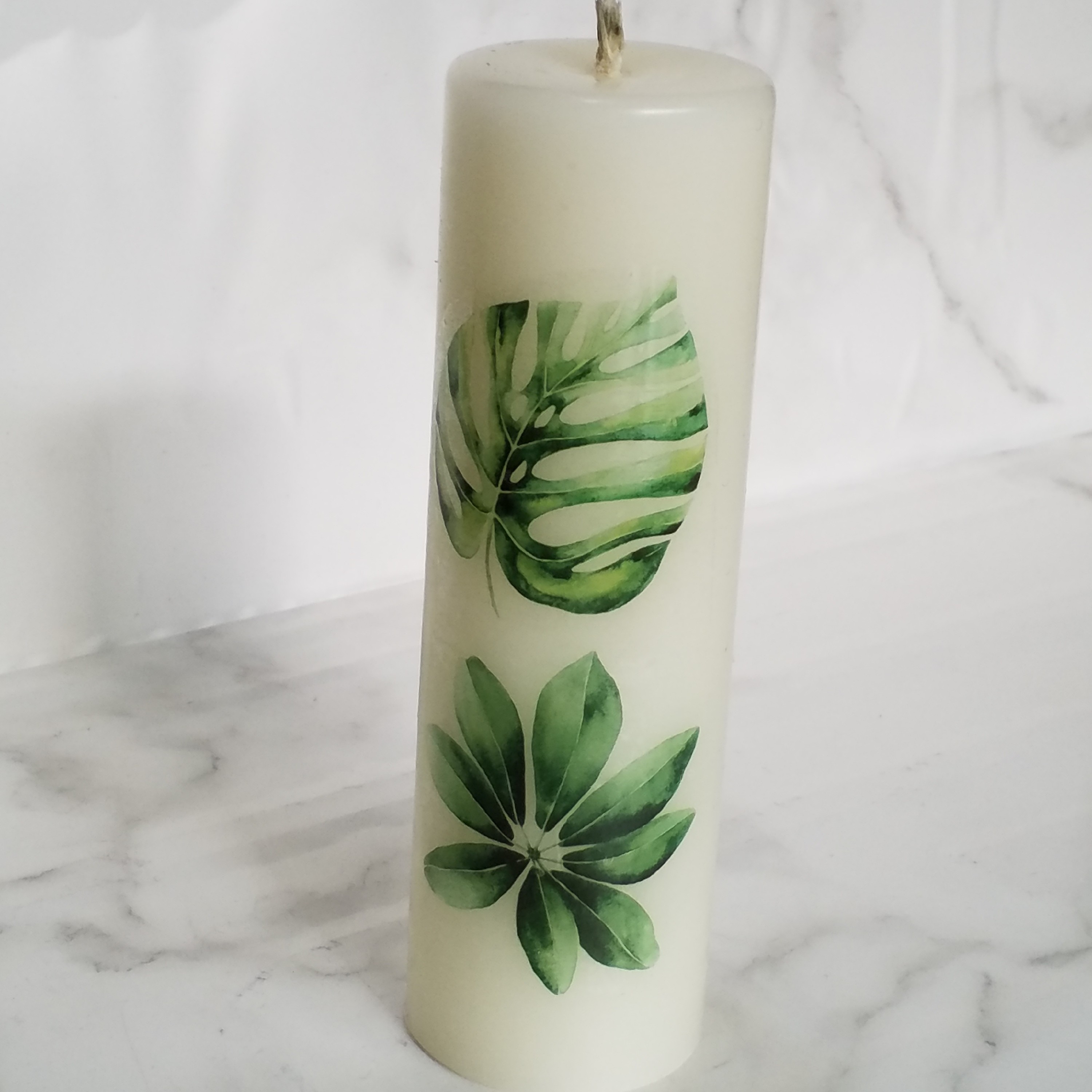 شمع استوانه ای برگ انجیر