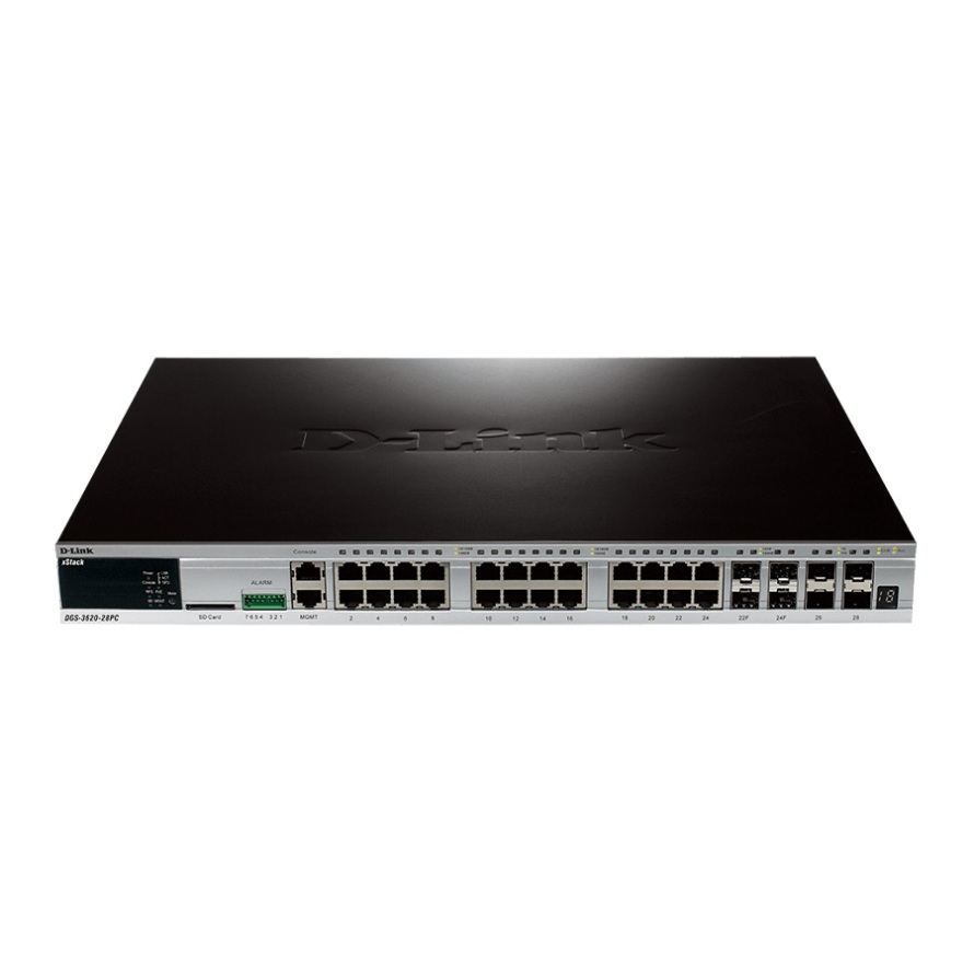 سوئیچ 28 پورت PoE دی لینک DGS-3620-28PC