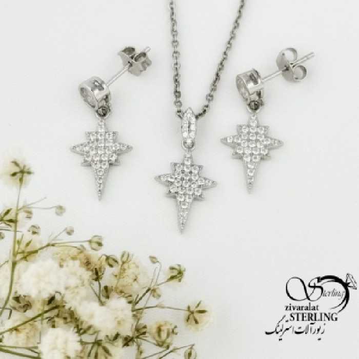 نیمست جواهری نقره ایتالیا عیار925 کد 15901