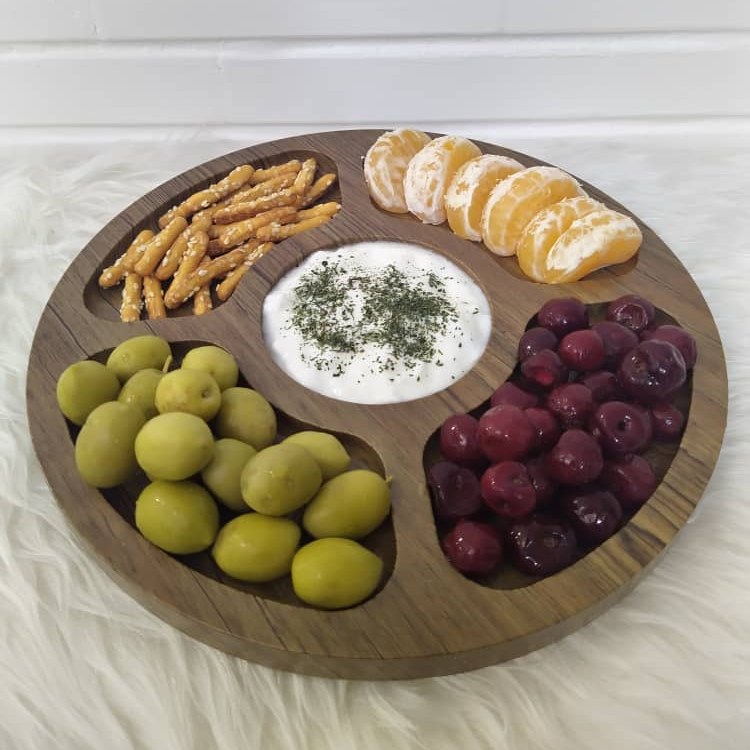 اردو خوری دایره طرح دار 5 تایی