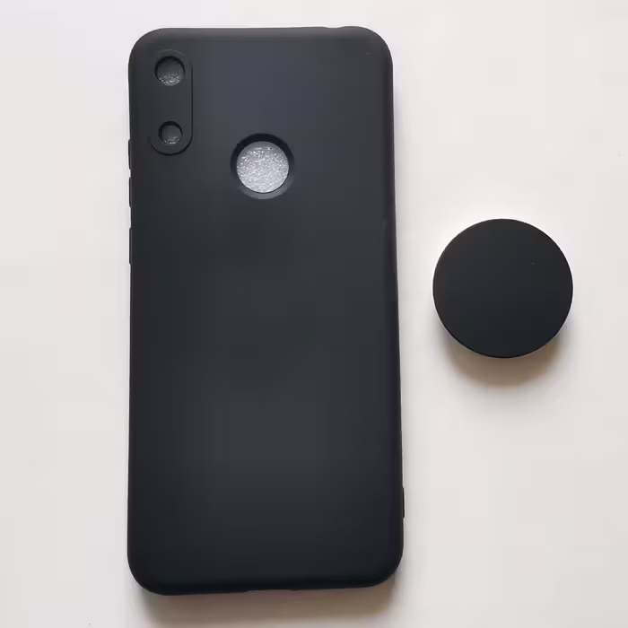 قاب سیلیکونی پاک کنی پاپ سوکت دار  مشکی گوشی هوآوی Y6s و Honor 8A
