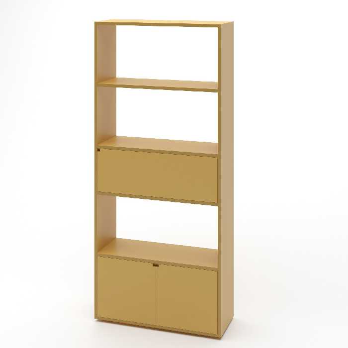 کتابخانه عرض هشتاد شیک و ساده و مدرن-دارای کشو