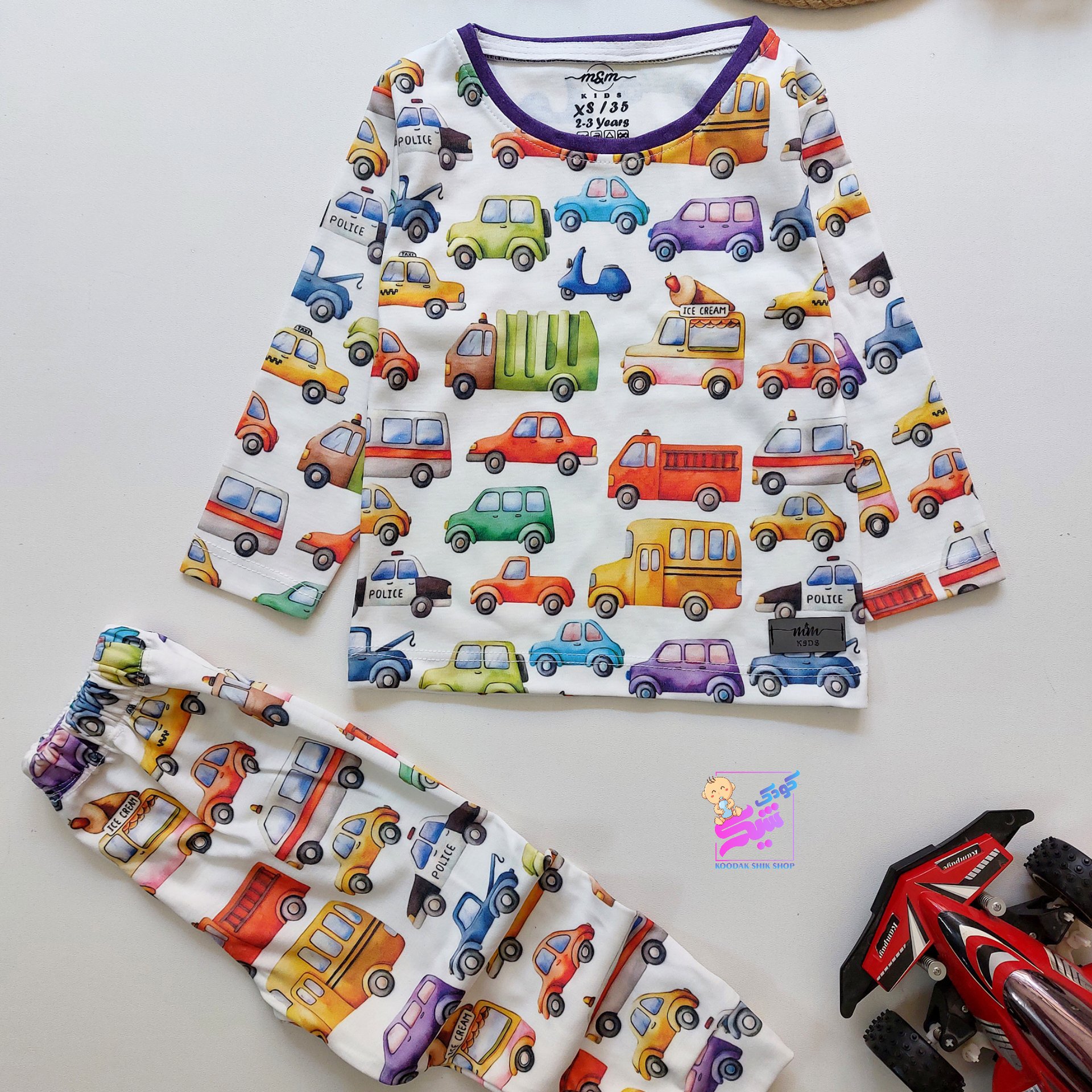 ست راحتی پسرانه طرح ماشین