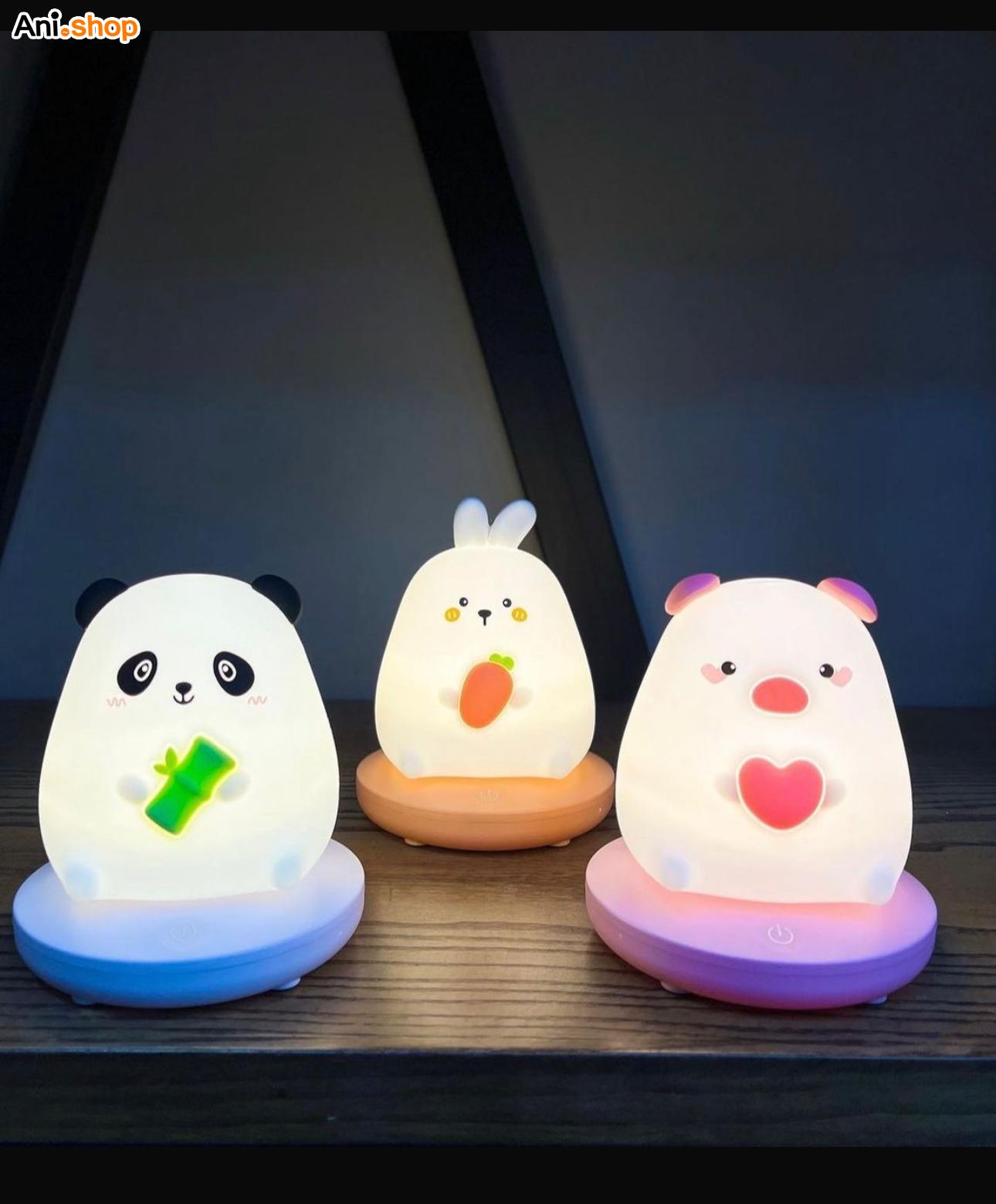 چراغ خواب کودک سیلیکونی عروسکی