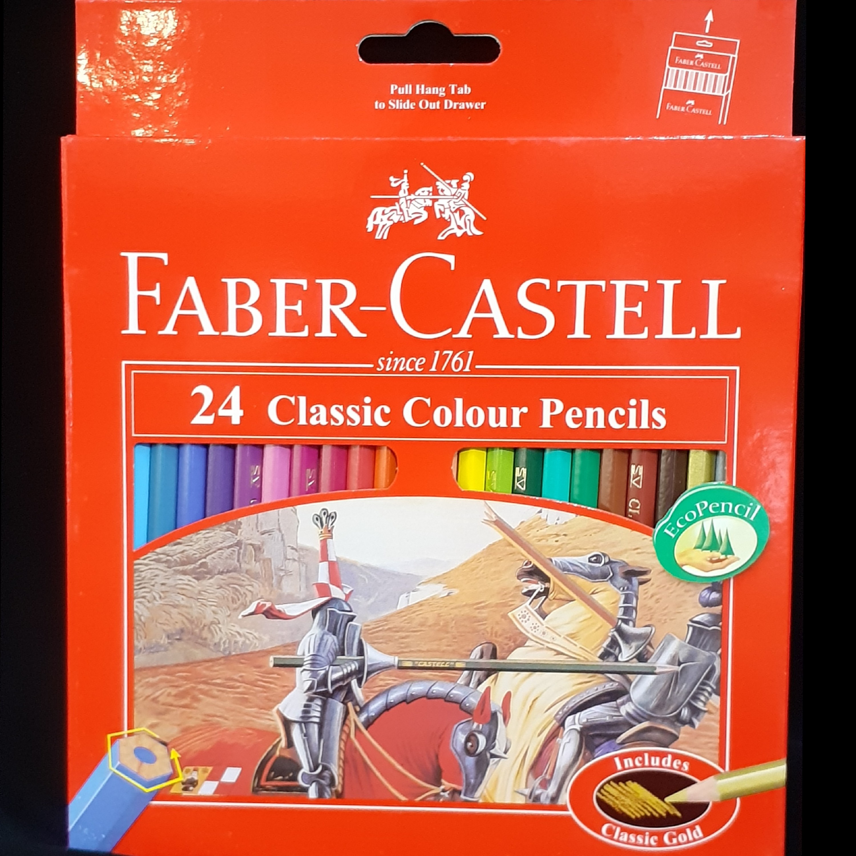 مداد رنگی 24 رنگ کلاسیک جعبه مقوایی FABER CASTELL