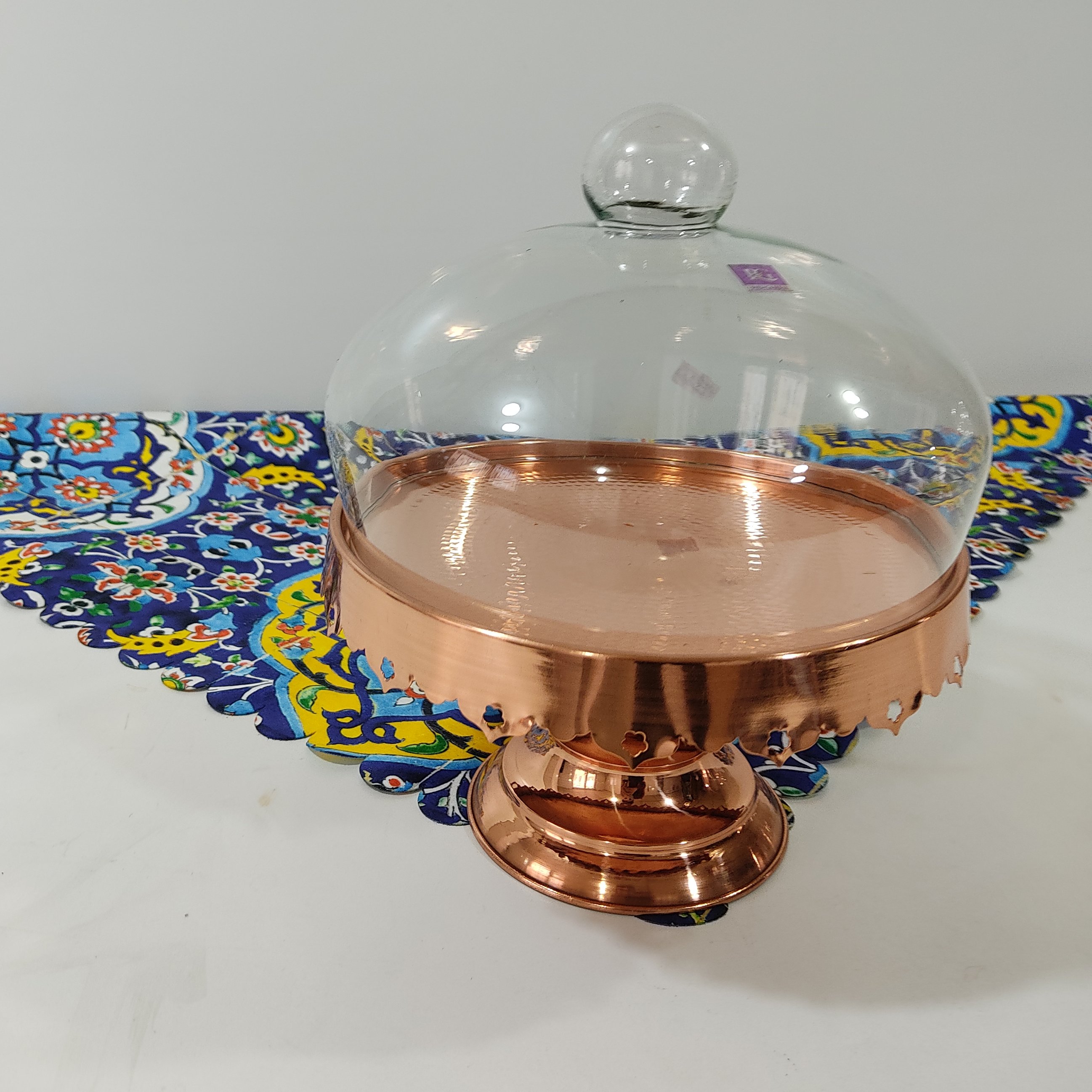 کاپ کیک مسی کار جدید نانو شده ظرف کیک با درب شیشه ای