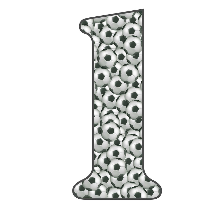 استند رومیزی تولد مدل عدد 1 طرح فوتبال کد 1324