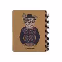 دفترچه سایز A5 سیمی 100 برگ دات نوت سری Coolanimals طرح اسپورت داگ 2