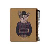 دفترچه سایز A5 سیمی 100 برگ دات نوت سری Coolanimals طرح اسپورت داگ 2
