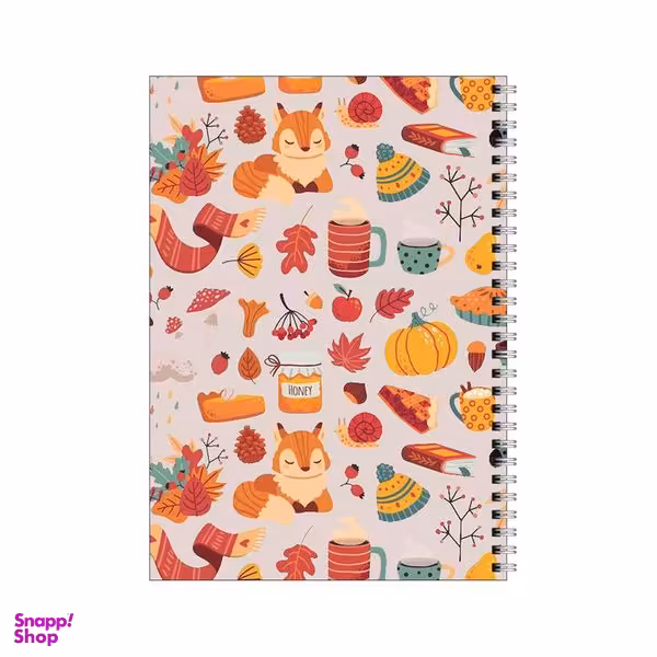 دفتر مشق 80 برگ بامبیلیپ طرح بک گراند پاییزی  کد 9651350