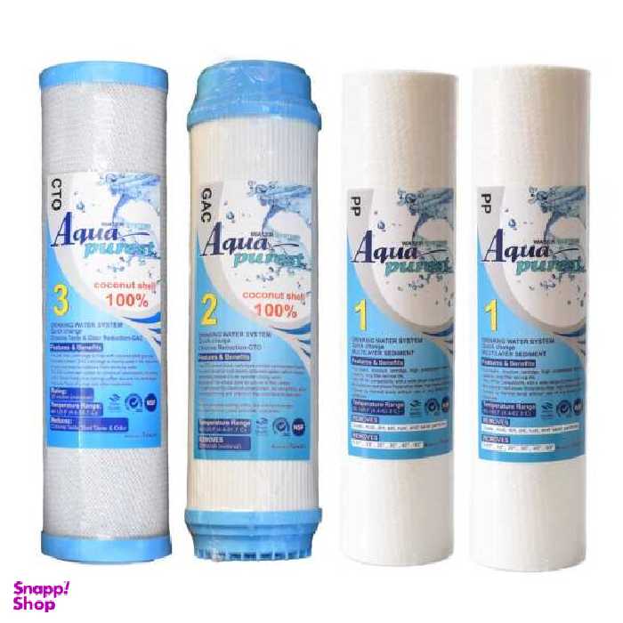 فیلتر دستگاه تصفیه کننده آب آکوا پیورست مدل RO-04 بسته 4 عددی