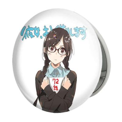 آینه جیبی خندالو طرح چیزی رو سان انیمه دختر مدل تاشو کد 12126