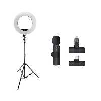 کیت تولید محتوا رینگ لایت Hero YQ-360A ، پایه 801 و میکروفون K8