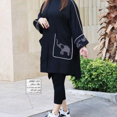 مانتو کرپ کش سایز بزرگ 64952