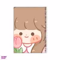 دفتر مشق 100 برگ بامبیلیپ طرح دختر با گل لاله کد 0508227