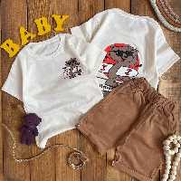 تیشرت شلوارک اسپرت خرسی
مناسب 2 تا 9 سال