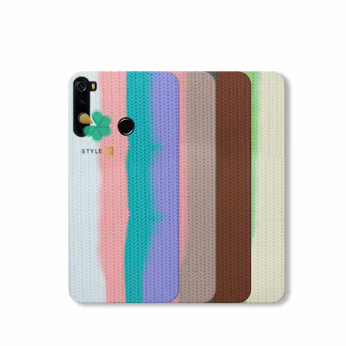 قاب سیلیکونی گوشی شیائومی Xiaomi Redmi Note 8 2021 طرح بافت رنگین کمانی