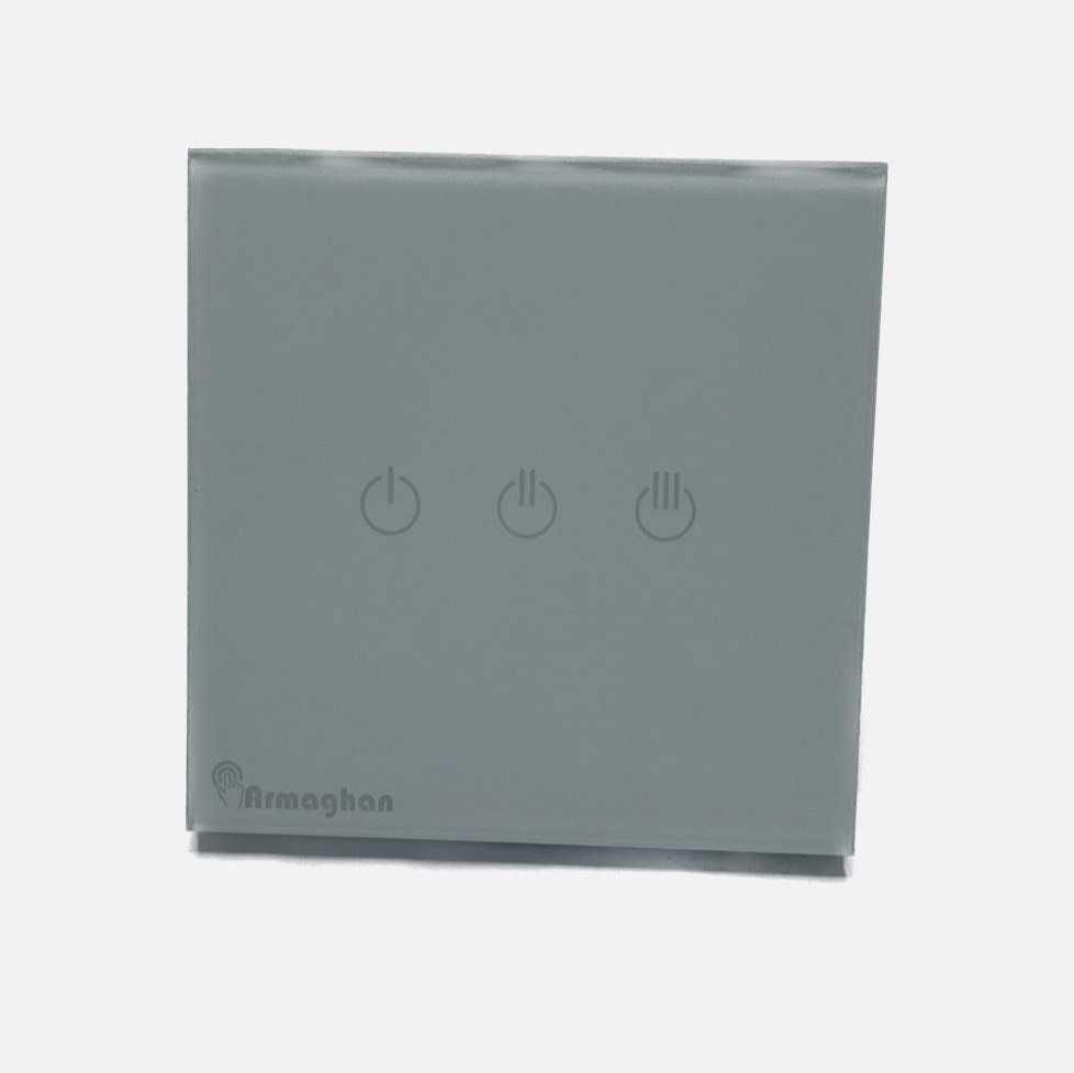 کلید لمسی ارمغان مدل SMART PRO سه پل رنگ سفید