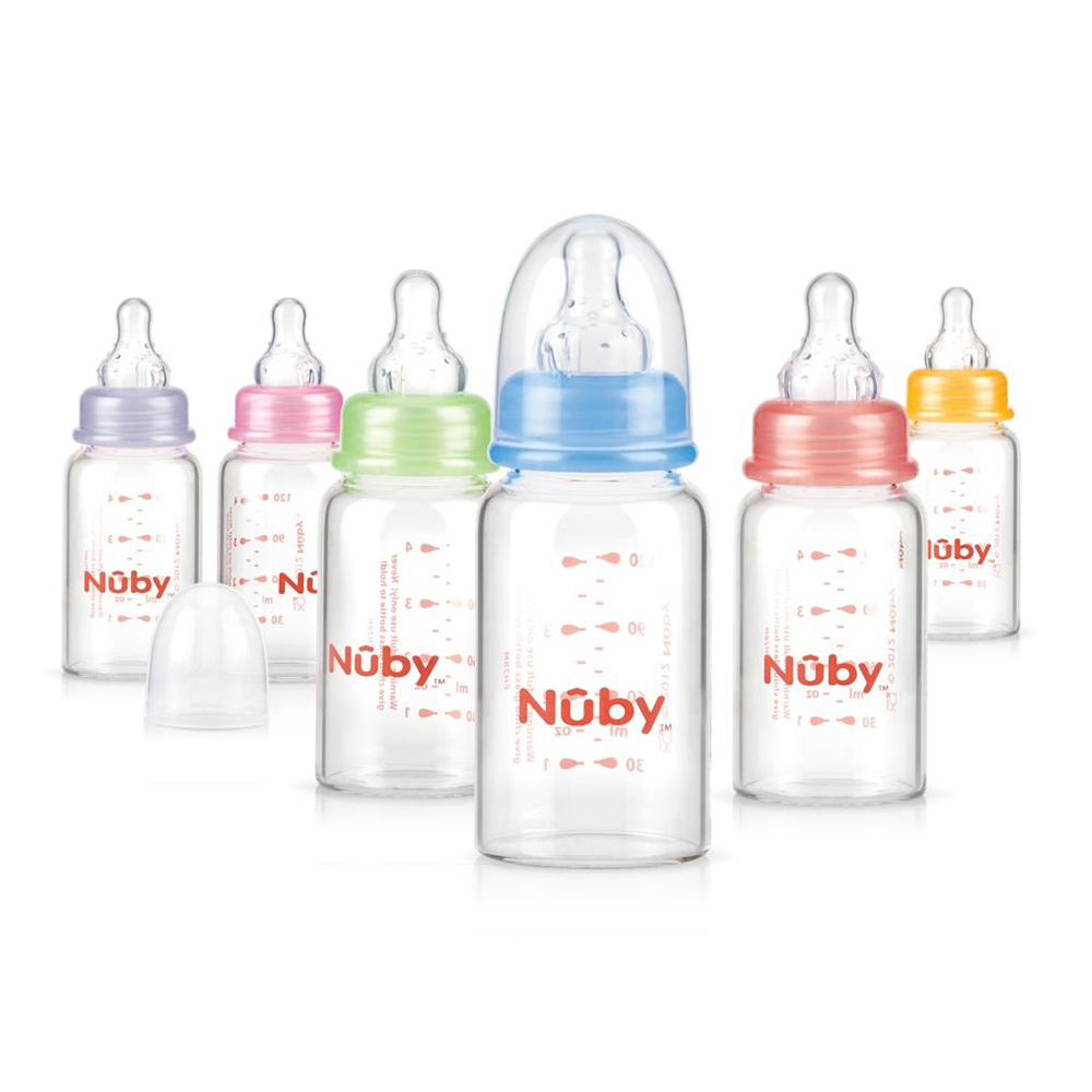 شیشه شیر نابی nuby پیرکس گنجایش 120 میلی لیتر