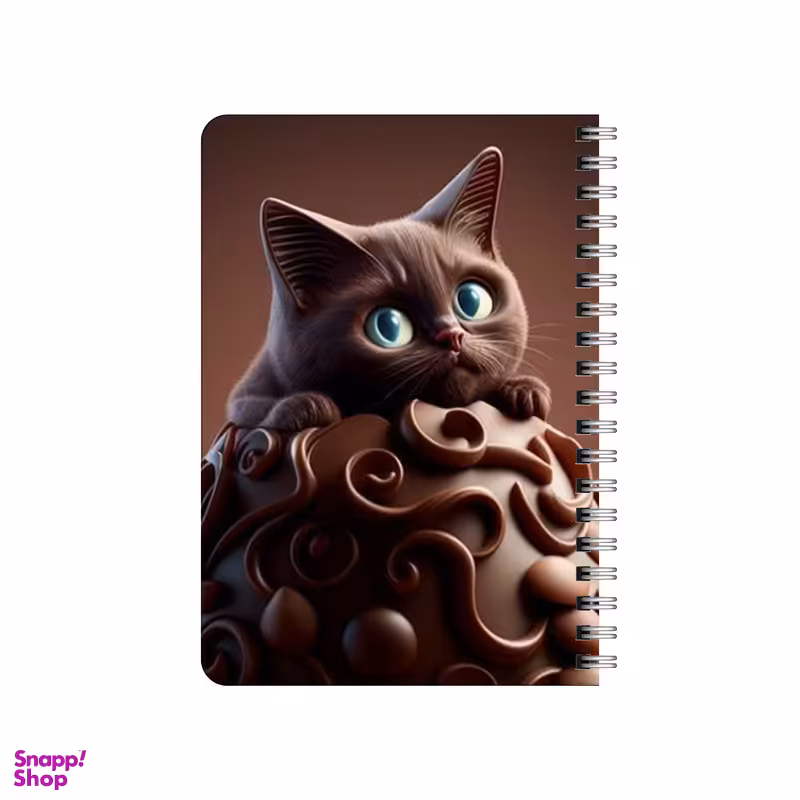 دفترچه یادداشت بامبیلیپ مدل چوبی طرح گربه شکلاتی کد 6145996