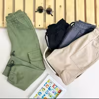 شلوار کارگو پسرانه دخترانه سایز 60 تا 95 ارسال رایگان شلوار کتان کارگو 