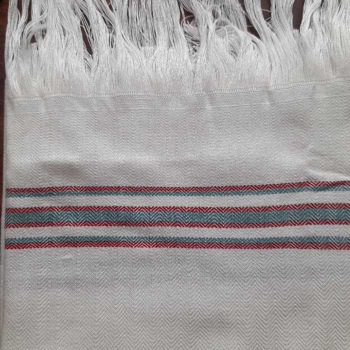 حوله نخی دست و صورت دستباف زعفرانی سایز بزرگ