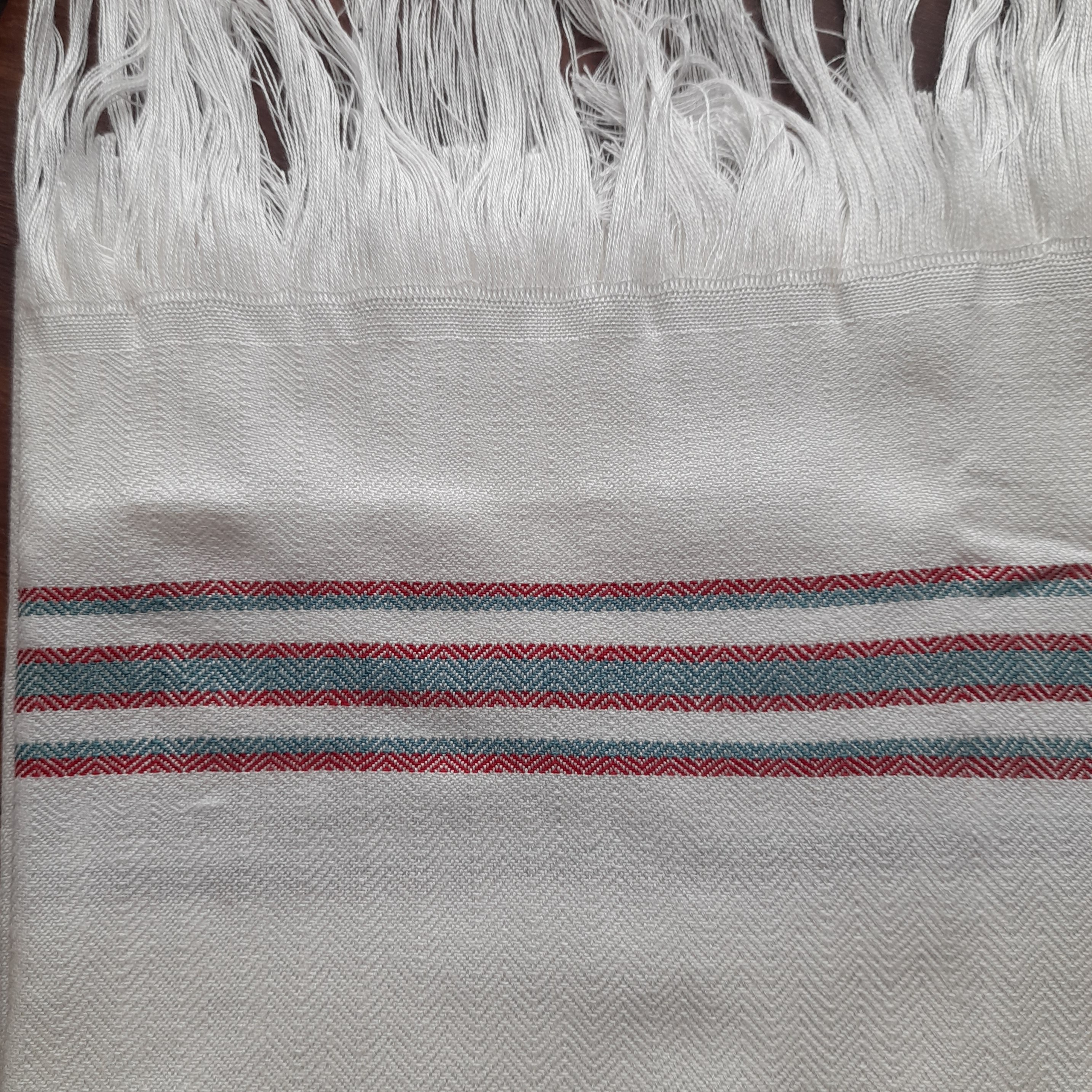 حوله نخی دست و صورت دستباف زعفرانی سایز بزرگ