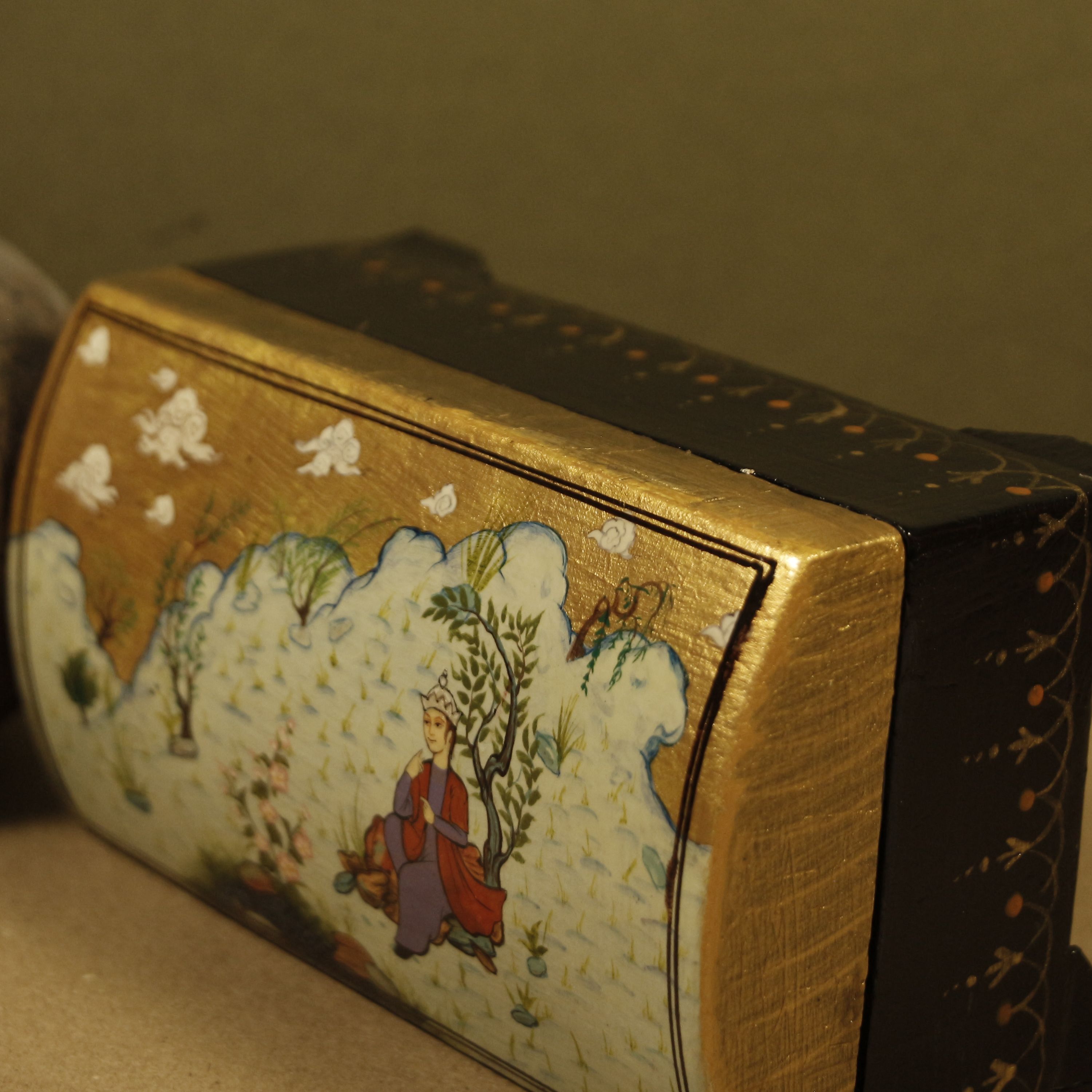 جا جواهری پاپیه ماشه طرح نگارگری ایرانی کد001-1802020203