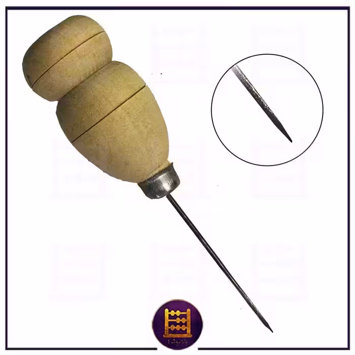 درفش سوزنی نشانه گذاری چرم دسته چوبی سری فولادی