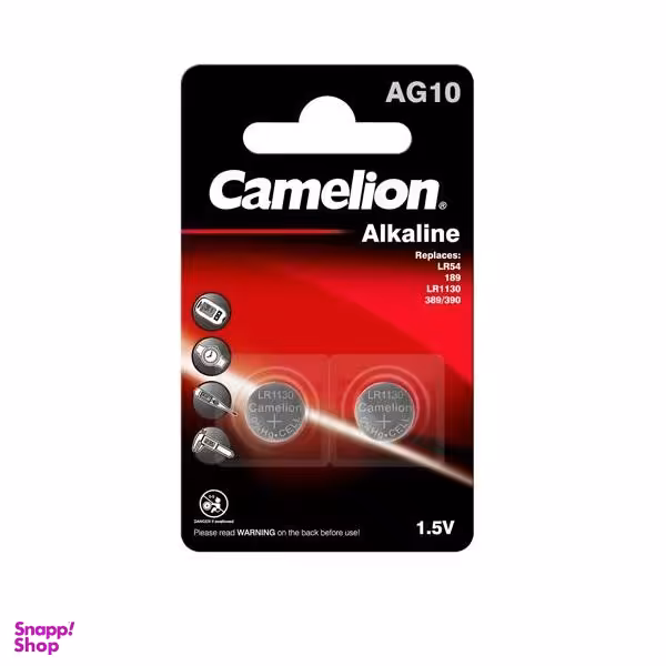 باتری سکه ای کملیون مدل AG10 بسته 2 عددی