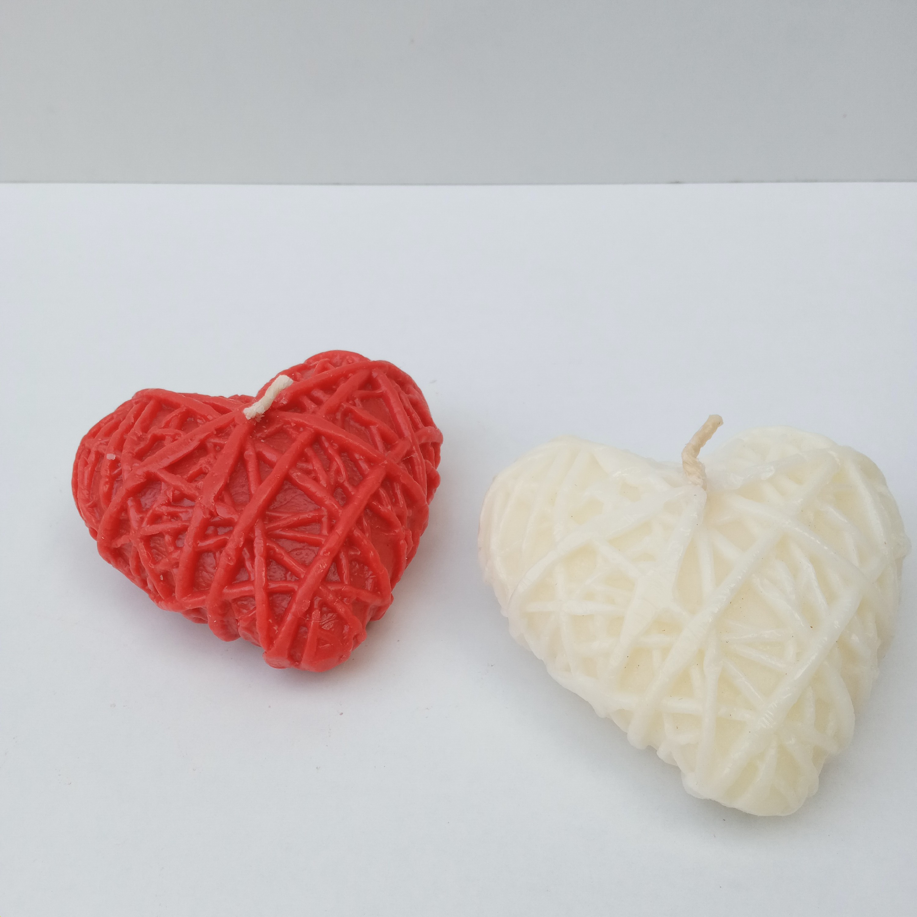 شمع تزیینی طرح قلب 2 عددی