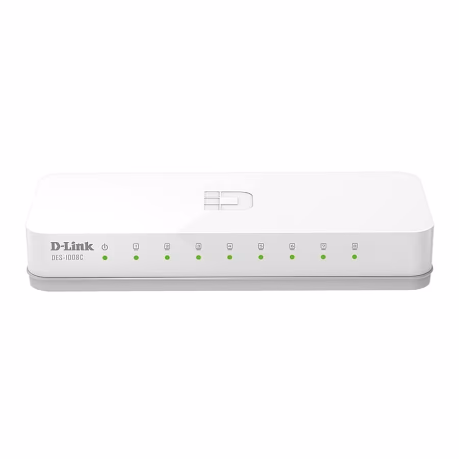 قیمت و خرید سوییچ 8 پورت مگابیت و دسکتاپ دی لینک مدل DES-1008C | یاس ارتباط
