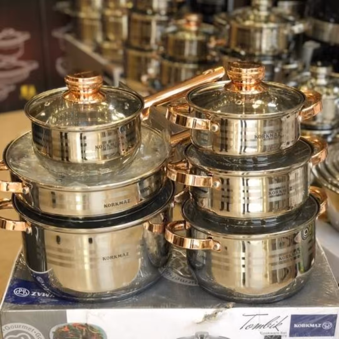 سرویس قابلمه استیل 12 پارچه کرکماز ترکیه 
