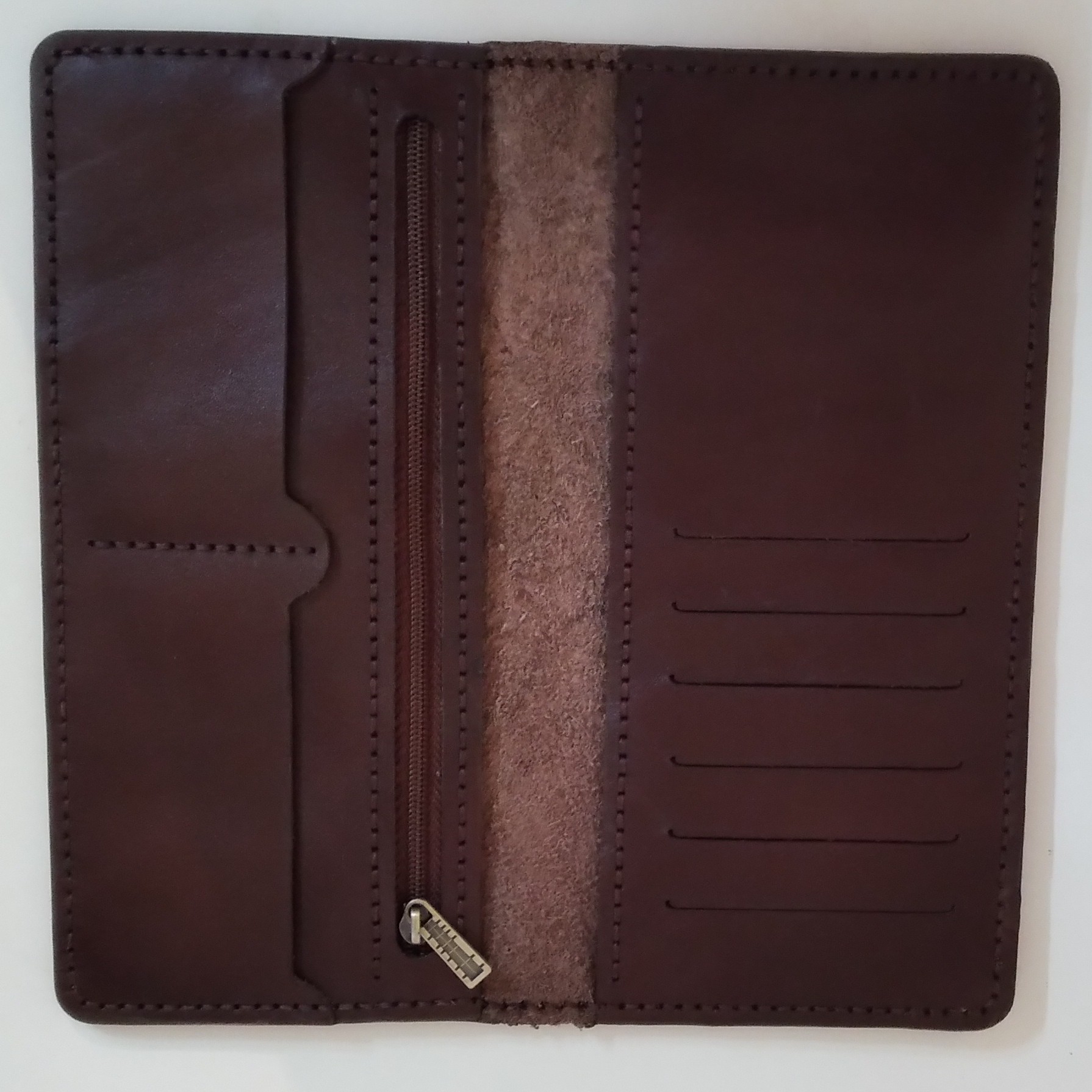 کیف پول چرم طبیعی دست دوز قابل اجرا در رنگ و سایز دلخواه شما